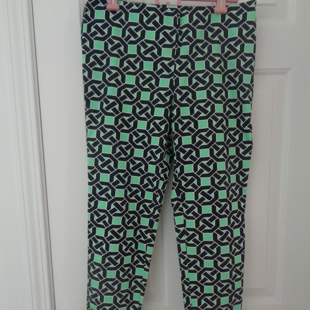Women's Print Tracy Negoshian Side Zip Pants S 2